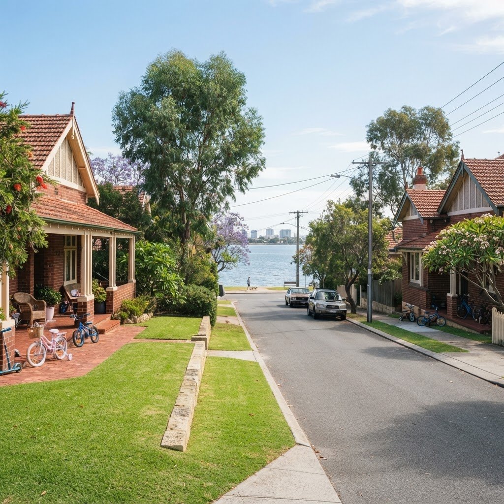 Eighth Avenue Maylands streetscape illustration